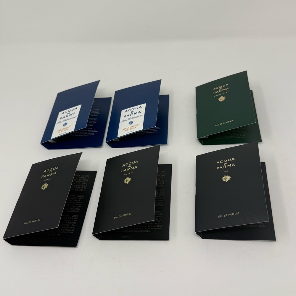 Acqua di Parma Fragrance Sample Set 6pc, 1.5ml each.